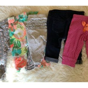Baby Girl Leggings 3 months Lot of 5. O 011